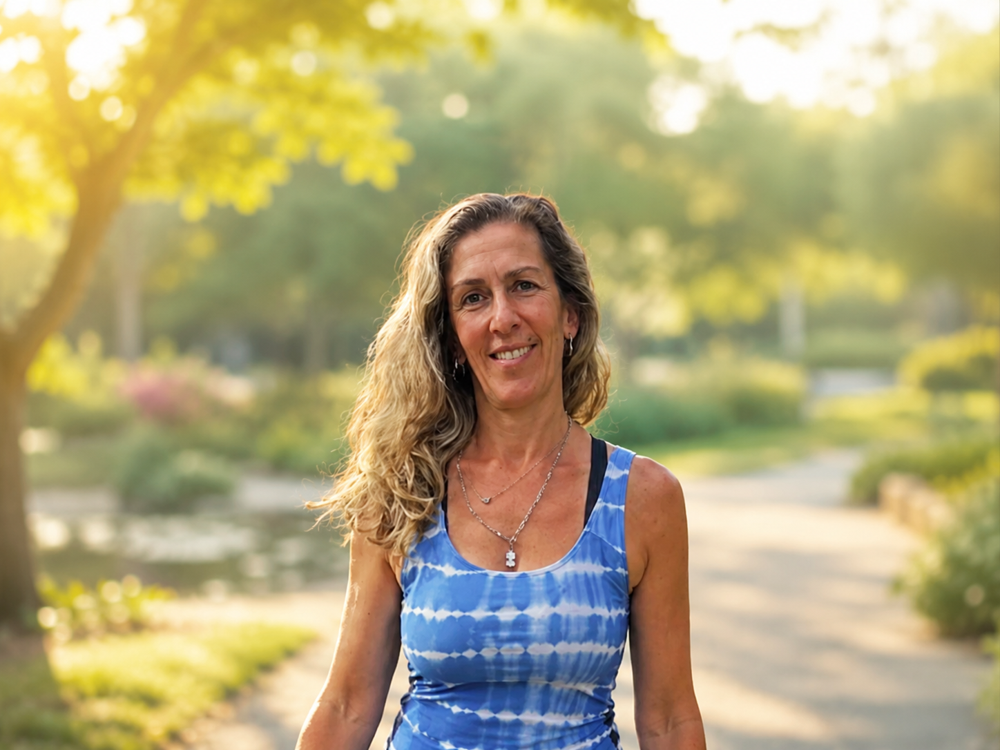 Yanina Trainer al aire libre
